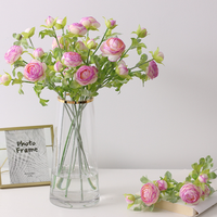 Promo! Bunga Ranunculus Buatan Tangan Warna Sesuai Pesanan, Bahan Sutra Lembut Tahan Air, Modern, untuk Acara Kembali ke Sekolah dan Imlek