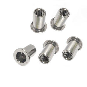 עיוור מסמרת אגוז 304 אלומיניום נירוסטה מסמרת אגוז מסמרת בורג שטוח ראש אגוז גלילי טור דרך חור - Product Image 4