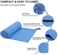 Séchage rapide, super absorbant, ultra compact, léger, adapté aux voyages