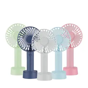 2024 Pocket Mini USB Rechargeable Cooling Fan Handheld Battery Fans Portable Outdoor Table Customized Logo Color Fan