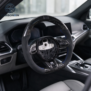 Volante Deportivo Personalizado de Fibra de Carbono y Cuero con LED para Baby Bull Gallardo Huracan - Product Image 6
