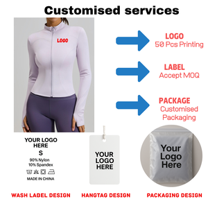 Chaqueta Deportiva con Cierre para Mujer, Manga Larga, Ajustada, con Orificios para los Pulgares - Product Image 2