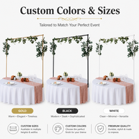 Support de table portable élégant en fer, arche réglable pour toile de fond, accessoires de décoration pour mariage, banquet et fête