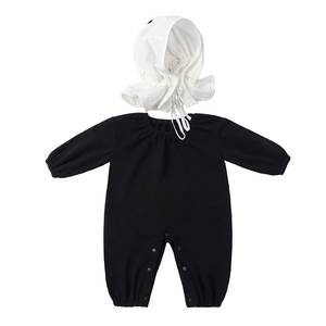 Vêtements en gros pour bébés garçons et filles, tenues de fête à thème tête de mort mignonnes, barboteuses en coton personnalisées, vêtements pour nouveau-nés avec chapeaux fantômes - Product Image 5