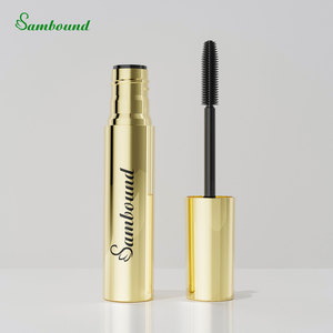 Tube de mascara de luxe haute couture OEM de 11ml Tube vide en plastique PETG doré avec brosse pour faux cils du fabricant - Product Image 5