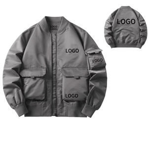 Chaqueta universitaria para hombre al por mayor 2024 logotipo personalizado puños acanalados escote dobladillo bolsillo lateral uniforme de béisbol mangas de cuero - Product Image 1