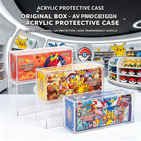 Boîte de présentation magnétique en acrylique transparente anti-poussière pour cartes de jeu TCG Tohoku Fukuoka Hiroshima, étui de protection pour objets de collection