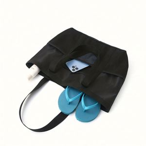 <b>Beach</b> <b>Foldable</b> Large Capacity Tote for Women, Waterproof Polyester Mesh Pool Portable Gym Travel Shopping <b>Bag</b> - Product Image 4