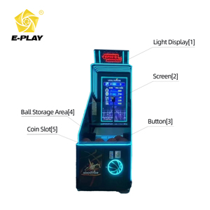 Macchina da Gioco Arcade Eplay Street Basketball con Telaio da Tiro, 1 Giocatore, 5 Palloni da <span class=keywords><strong>Basket</strong></span>, Schermo LED 500W, Macchina Rimbalzante per <span class=keywords><strong>Basket</strong></span> - Product Image 4