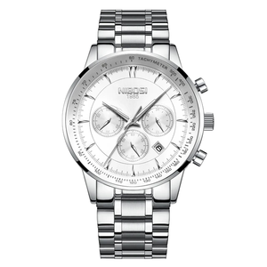 Reloj de Cuarzo Cronógrafo de Lujo para Hombre, Acero Inoxidable, Color Dorado, Multifunción, Calendario, Nueva Llegada - Product Image 1