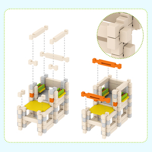 Blocs de construction en <span class=keywords><strong>bois</strong></span> à emboîtement, jouet de construction Montessori STEM, ensemble de construction DIY - Product Image 4