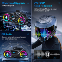 Nouveaux Interphones Casque Y13 2025 – Casque Moto Sans Fil Bluetooth 5.4 500 mAh avec Assistant Vocal IA