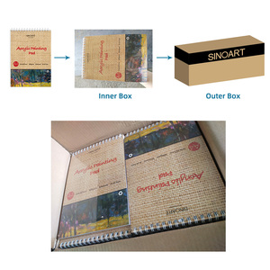 SINOART Blocco per Pittura Acrilica <span class=keywords><strong>A4</strong></span> 21x30 cm, 10 <span class=keywords><strong>Fogli</strong></span>, Rilegatura a Spirale, Carta 400g/m2 per Pittura Acrilica - Product Image 5