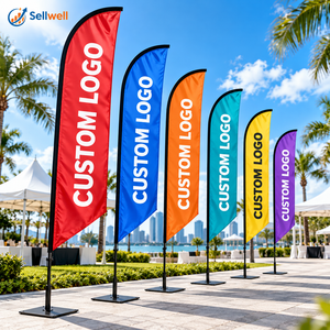 Banderas Impresas Personalizadas, Banderas de Pluma, Banderas para Publicidad Exterior, Banderas para Eventos con Logotipo para Promoción - Product Image 1