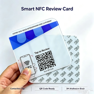 Autocollant NFC RFID en PVC/Acrylique pour Commentaires Sociaux (avec Adhésif) – <span class=keywords><strong>Mon</strong></span> Autocollant de Commentaires Instantanés (avec Code QR pour un Lien Web Facile) - Product Image 1
