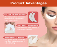 Coussinets pour les yeux en mousse micro de marque privée pour les extensions de cils, cils en mousse non pelucheux sous les yeux, coussinets pour cils en mousse