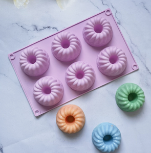 Moule à gâteau en silicone <span class=keywords><strong>Savarin</strong></span> à 6 cavités, moule à pâtisserie pour chocolat et glaçons DIY - Product Image 5