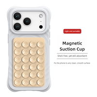 Support magnétique en silicone véritable avec ventouse pour iPhone, accessoires de téléphone en microfibre, support de téléphone portable, design personnalisé, portable