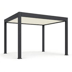 Pergola à lames orientables intelligente et dimmable de luxe Série C RK-C2, pour jardin privé, pavillon d'ombrage relaxant et d'ambiance - Product Image 1