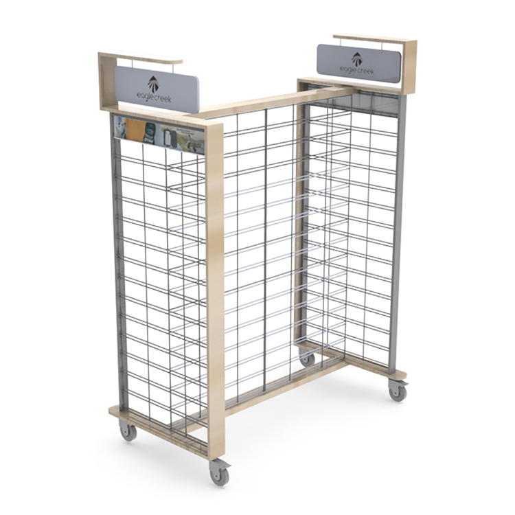 Free Standing Kena Metal Pegboard Cosmetic Accessories Display Rack for Department Store — view 4