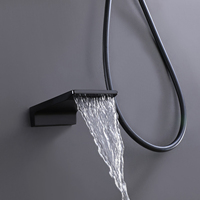 Ensemble de douche encastré mural pour salle de bain, 3 fonctions, 12 pouces, effet pluie, style américain