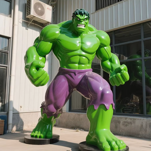 [Personalizado] Escultura de Fibra de Vidrio de <span class=keywords><strong>Hulk</strong></span>, <span class=keywords><strong>Superhéroe</strong></span> de Dibujos Animados, para Decoración de Calles Comerciales, Jardines y Hogares - Product Image 1