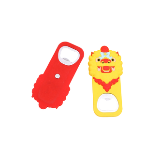 Abridor de Botellas de Silicona con Diseño de Danza del <span class=keywords><strong>León</strong></span>, con Removedor de Tapas de Acero Inoxidable para Cerveza, Refrescos, Regalo para Fiestas, Gadget de Cocina - Product Image 4