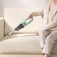 Aspirateur de voiture portatif rechargeable haute puissance, collecteur de poussière vert et noir, petit modèle domestique