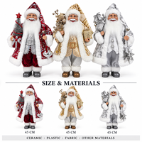 Figurine de Père Noël debout de style luxueux, 45 cm (17,7 pouces), pour table, vente en gros