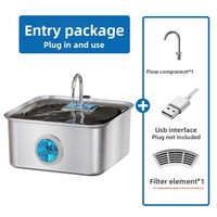 Distributeur d'eau automatique intelligent en acier inoxydable ultra-résistant et écoénergétique pour animaux de compagnie avec fontaine amovible pour chats et chiens
