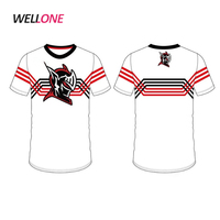 Camisetas Personalizadas Sublimadas para Hombre, 100% Poliéster, Impresión Completa, MOQ Bajo, Entrega Rápida, Fábrica de la Feria de Cantón