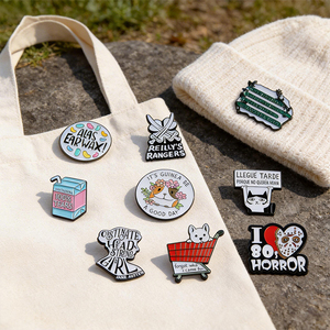 Factory Direct Enamel <b>Pins</b> Bulk Custom Shaped Zinc Alloy Brooch Soft Hard Enamel Lapel Badge for Promotion - Product Image 1