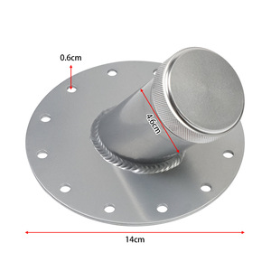Bouchon de réservoir de carburant universel en alliage d'aluminium de 14 cm, angle de 45 degrés, pour mise à niveau et rénovation - Product Image 1