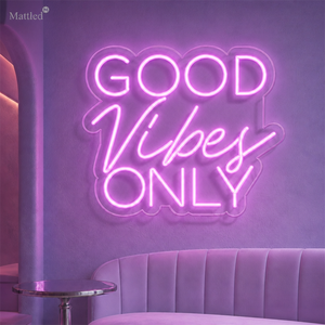 Letrero Luminoso LED de Neón con la Frase 'Good Vibes Only', Decoración de Pared con Palabra Positiva para Dormitorio, Sala de Estar, Hogar - Product Image 6