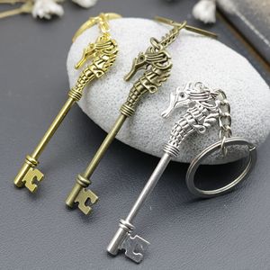Porte-clés vintage antique en bronze, squelette <span class=keywords><strong>de</strong></span> hippocampe, breloque métallique nautique pour souvenir, cadeau, fabrication <span class=keywords><strong>de</strong></span> bijoux DIY, pendentif <span class=keywords><strong>de</strong></span> <span class=keywords><strong>sac</strong></span> - Product Image 4