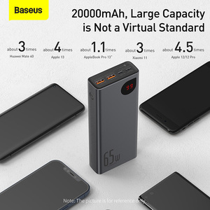 Batería Externa de Carga Rápida con Pantalla Digital Metálica para <span class=keywords><strong>Baseus</strong></span> Adaman, 20000mAh, 65W - Product Image 6