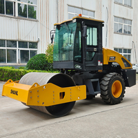 Compacteur routier vibrant à tambour unique de 6 tonnes, mini-compacteur hydraulique autoporté, équipement de compactage de sol et d'asphalte haute efficacité