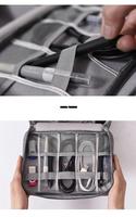 Sac organisateur de câble de données USB de stockage de casque de voyage à Double couche