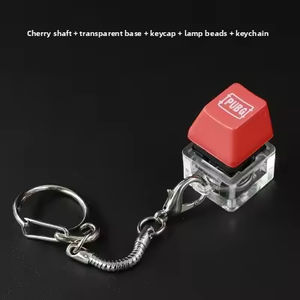 तनाव राहत खिलौने ऐक्रेलिक इलेक्ट्रॉनिक चमकदार वर्ग कुंजी परीक्षण स्विच एनीमे कस्टम कीबोर्ड कीचेन - Product Image 5