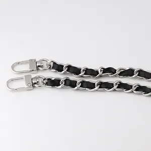 Chunky Chain Neck Holder Phone Necklaces Idea for Phone Case Braided PU Leather Necklaces for Phones