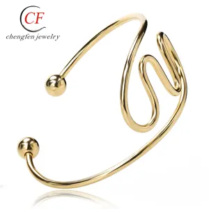 Top selling stainless steel jewelry cuff bangle cheapest vintage korean gold ladies bracelets