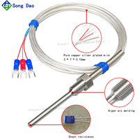 En Acier Inoxydable Étanche Filetage Fixe Pt100 Platine Résistance Thermique Capteur de Température K/E Thermocouple Sonde de Température