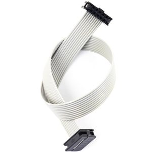 Câble plat IDC en cuivre Jujinglobal, 10 broches, 2x5, pas de 2,0 mm, couleur grise, longueur 7,8 pouces, connecteur FFC FPC - Product Image 3