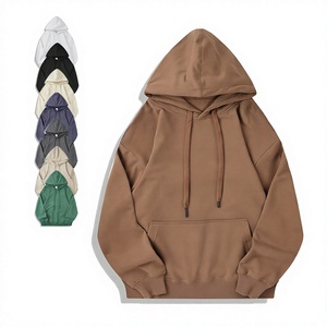 Custom Logo French Terry Hooded Sweatshirt Oversized Pullover <b>Hoodie</b> Streetwear for <b>Men</b> - Product Image 4