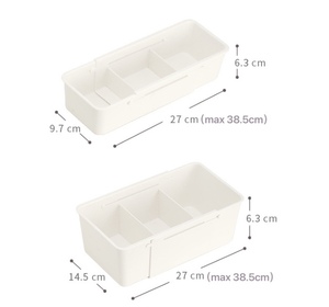 Sự Lựa Chọn Vui Vẻ Nhựa Ngăn Kéo Tổ Chức Hộp Mở Rộng Có Thể Điều Chỉnh Với Ngăn Đồ Dùng Lưu Trữ Cho Nhà Bếp Văn Phòng Bàn Trang Điểm - Product Image 4