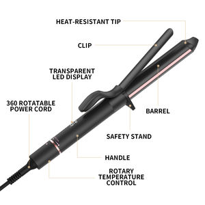 Rizador <span class=keywords><strong>de</strong></span> pelo profesional <span class=keywords><strong>para</strong></span> <span class=keywords><strong>hombres</strong></span>, peine <span class=keywords><strong>de</strong></span> peluquería, rizador <span class=keywords><strong>de</strong></span> pelo, LCD, apagado automático, 50W - Product Image 4