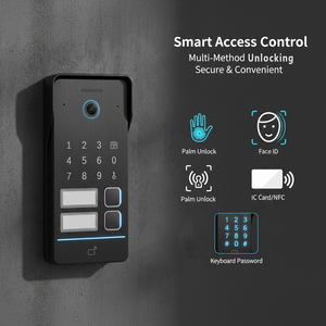 Système d'interphone vidéo IP Hiwink 2K avec lecteur de paume et identification faciale, déverrouillage biométrique 5-en-1, sonnette Wi-Fi Tuya avec moniteur intérieur - Product Image 2