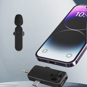 New 3-Trong-1 Không Dây Microphone Hệ Thống Chuyên Nghiệp Lavalier Lật Cổ Áo Video Ghi Âm Vlog Microphone H18 - Product Image 5