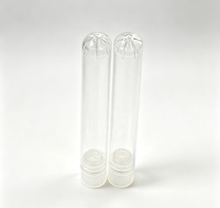 Tube en plastique de laboratoire 12x75 mm, fond conique transparent, PP PS, certifié ISO9001, garantie 3 ans, 50 pièces/sac