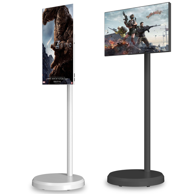 21.5 24 27 32 Inch HD Android Interactive Touch LCD Display with 5H or 9H Battery Stand Wireless Smart Portable TV